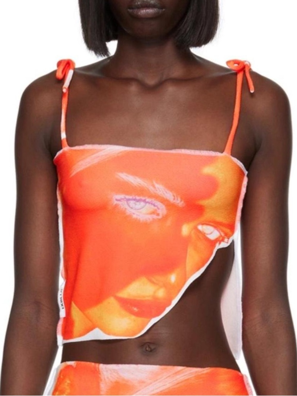 1XBLUE SSENSE Exclusive Orange Burn Tie Tank Top